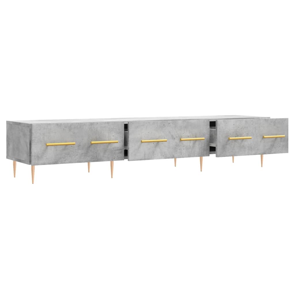 betonszürke szerelt fa TV-szekrény 150 x 36 x 50 cm