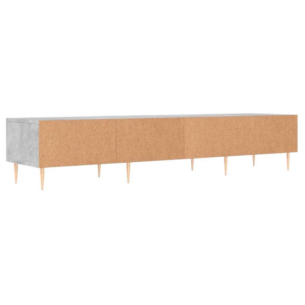 betonszürke szerelt fa TV-szekrény 150 x 36 x 50 cm
