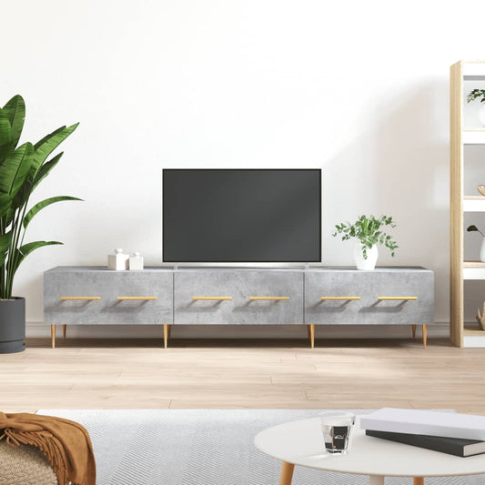 betonszürke szerelt fa TV-szekrény 150 x 36 x 50 cm