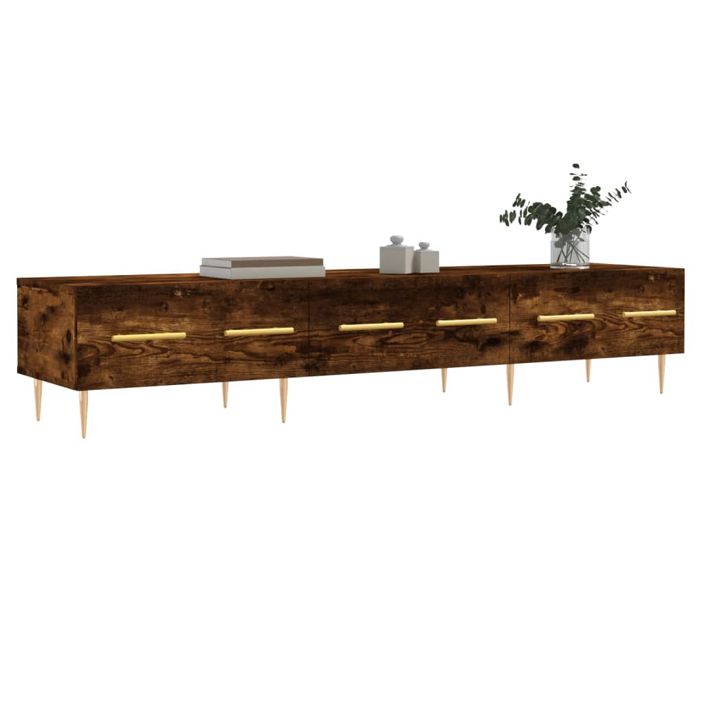 füstös tölgy színű szerelt fa TV-szekrény 150 x 36 x 50 cm
