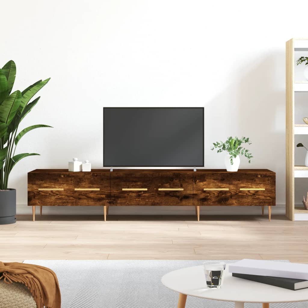 füstös tölgy színű szerelt fa TV-szekrény 150 x 36 x 50 cm