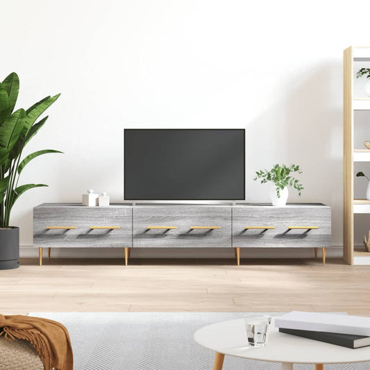 szürke sonoma színű szerelt fa TV-szekrény 150x36x50 cm