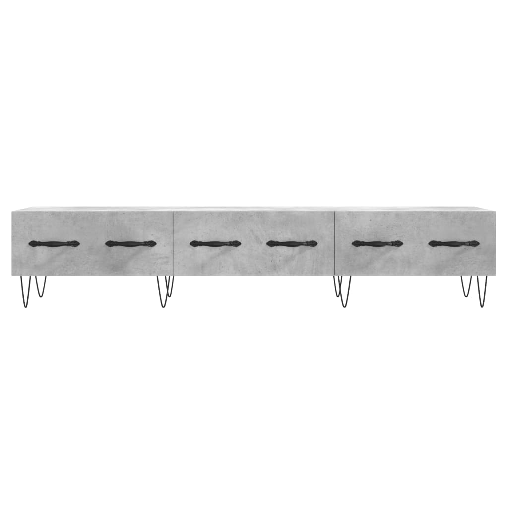 betonszürke szerelt fa TV-szekrény 150 x 36 x 50 cm