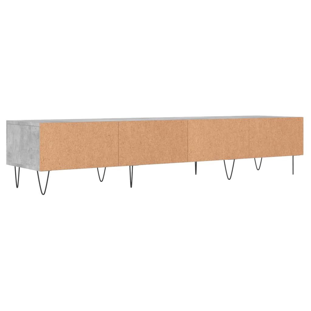 betonszürke szerelt fa TV-szekrény 150 x 36 x 50 cm