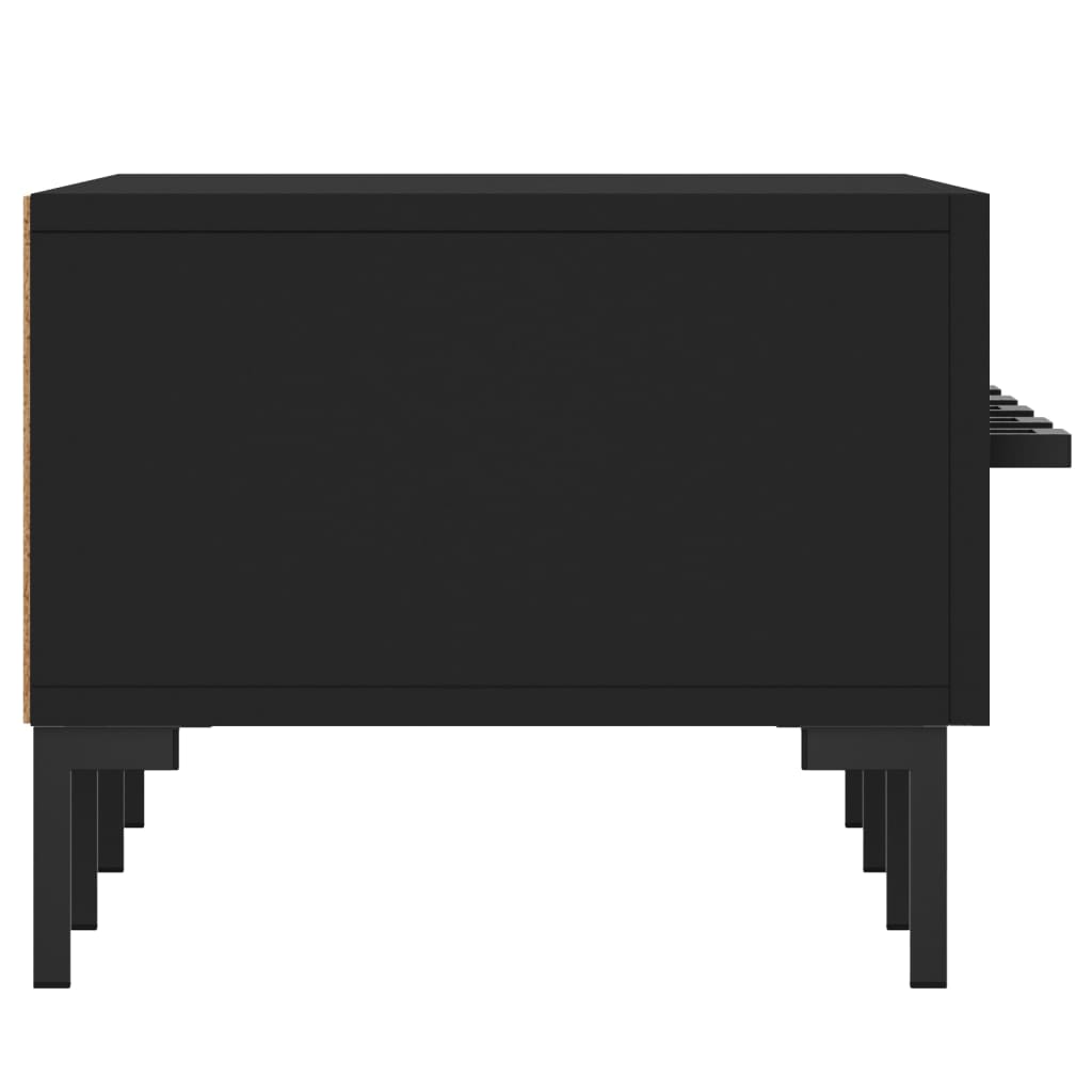 fekete szerelt fa TV-szekrény 150 x 36 x 50 cm
