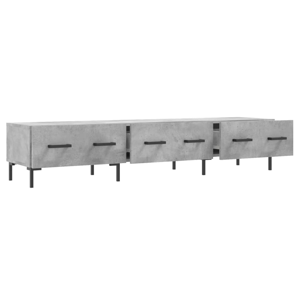 betonszürke szerelt fa TV-szekrény 150 x 36 x 50 cm