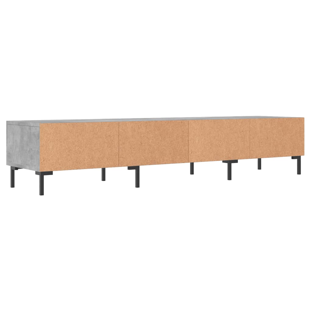 betonszürke szerelt fa TV-szekrény 150 x 36 x 50 cm