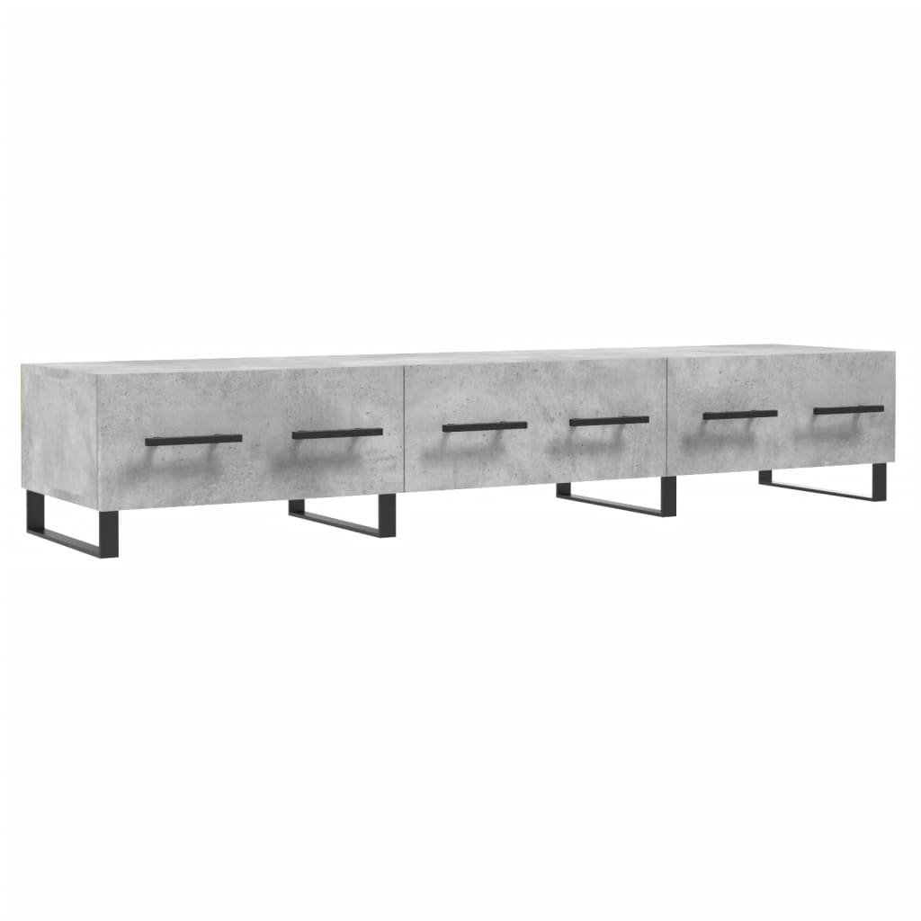 betonszürke szerelt fa TV-szekrény 150 x 36 x 50 cm
