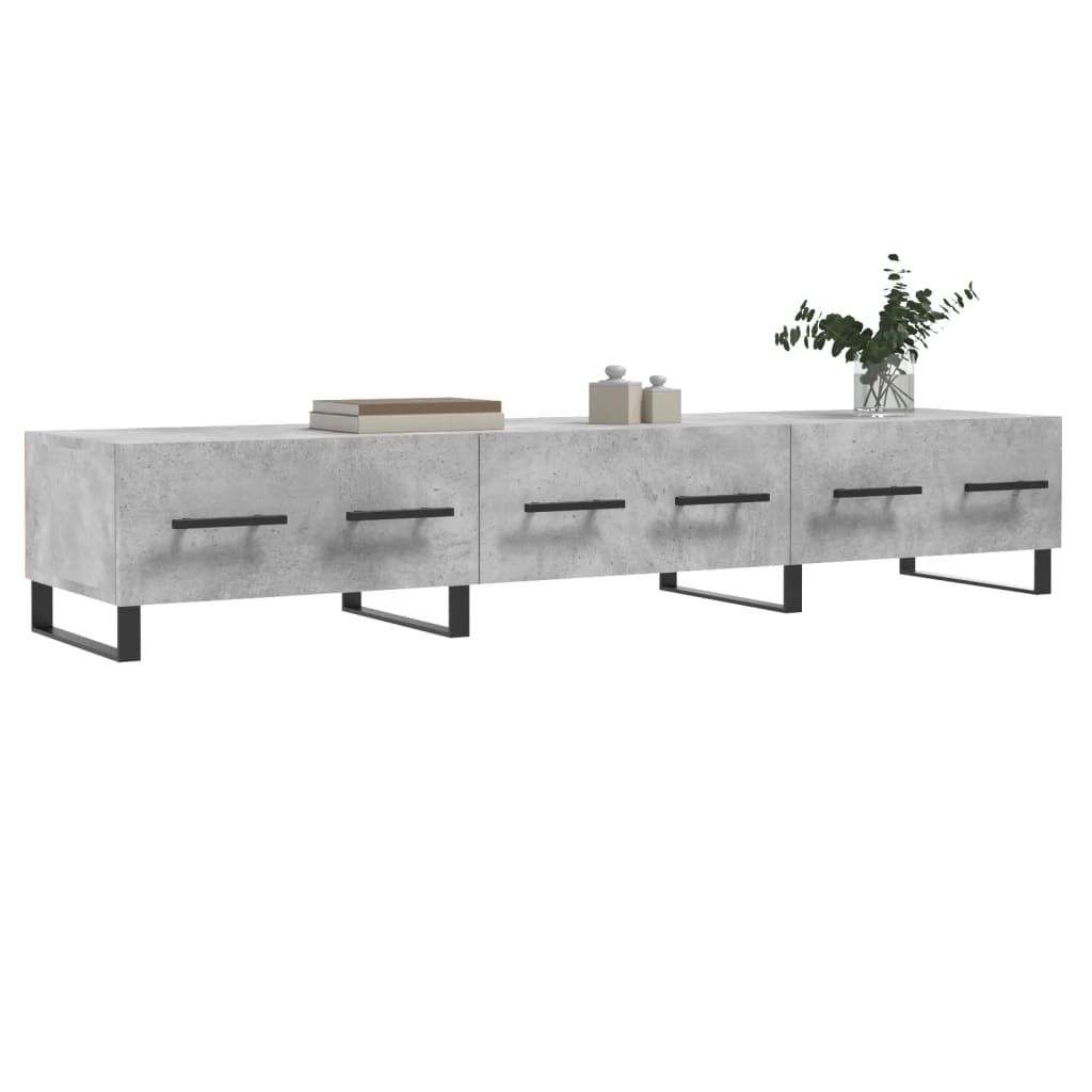 betonszürke szerelt fa TV-szekrény 150 x 36 x 50 cm