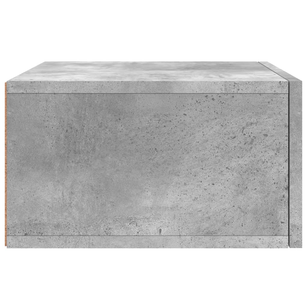 2 db betonszürke falra szerelhető éjjeliszekrény 35x35x20 cm