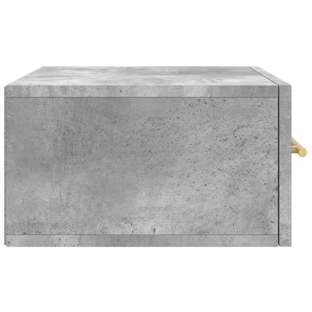 2 db betonszürke falra szerelhető éjjeliszekrény 35x35x20 cm