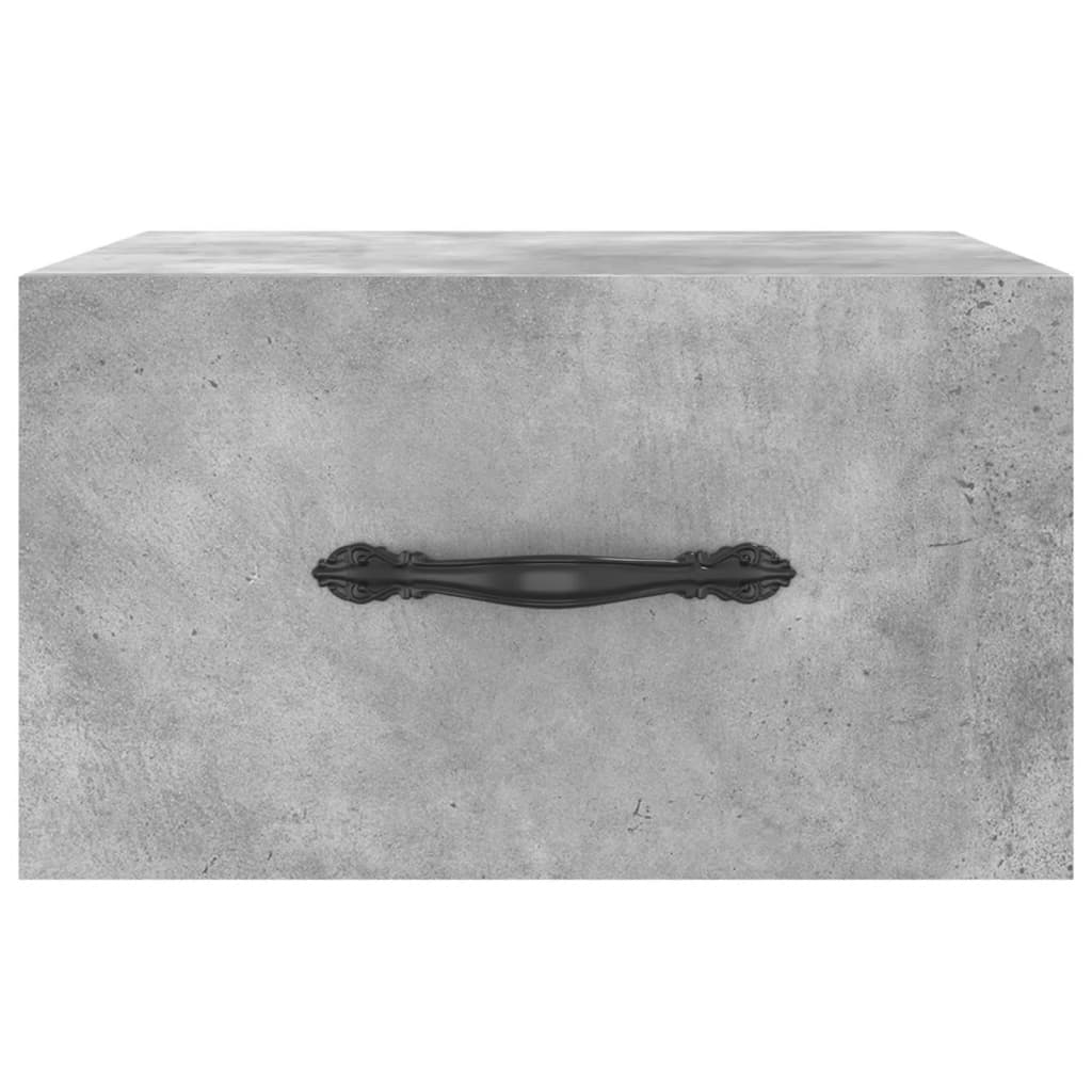 2 db betonszürke falra szerelhető éjjeliszekrény 35x35x20 cm