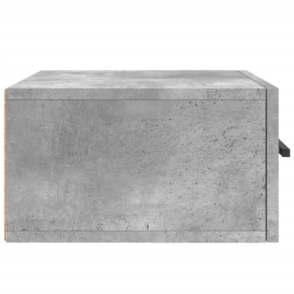 2 db betonszürke falra szerelhető éjjeliszekrény 35x35x20 cm