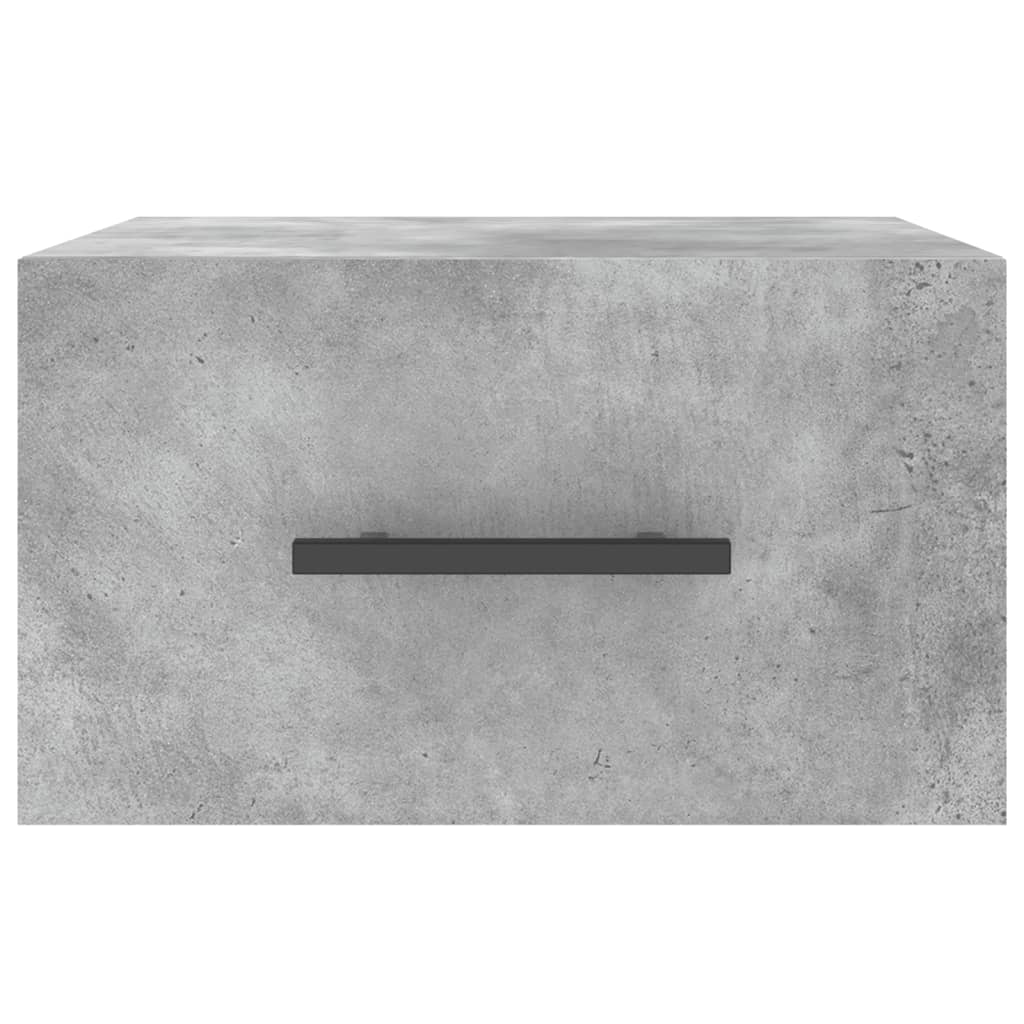 2 db betonszürke falra szerelhető éjjeliszekrény 35x35x20 cm