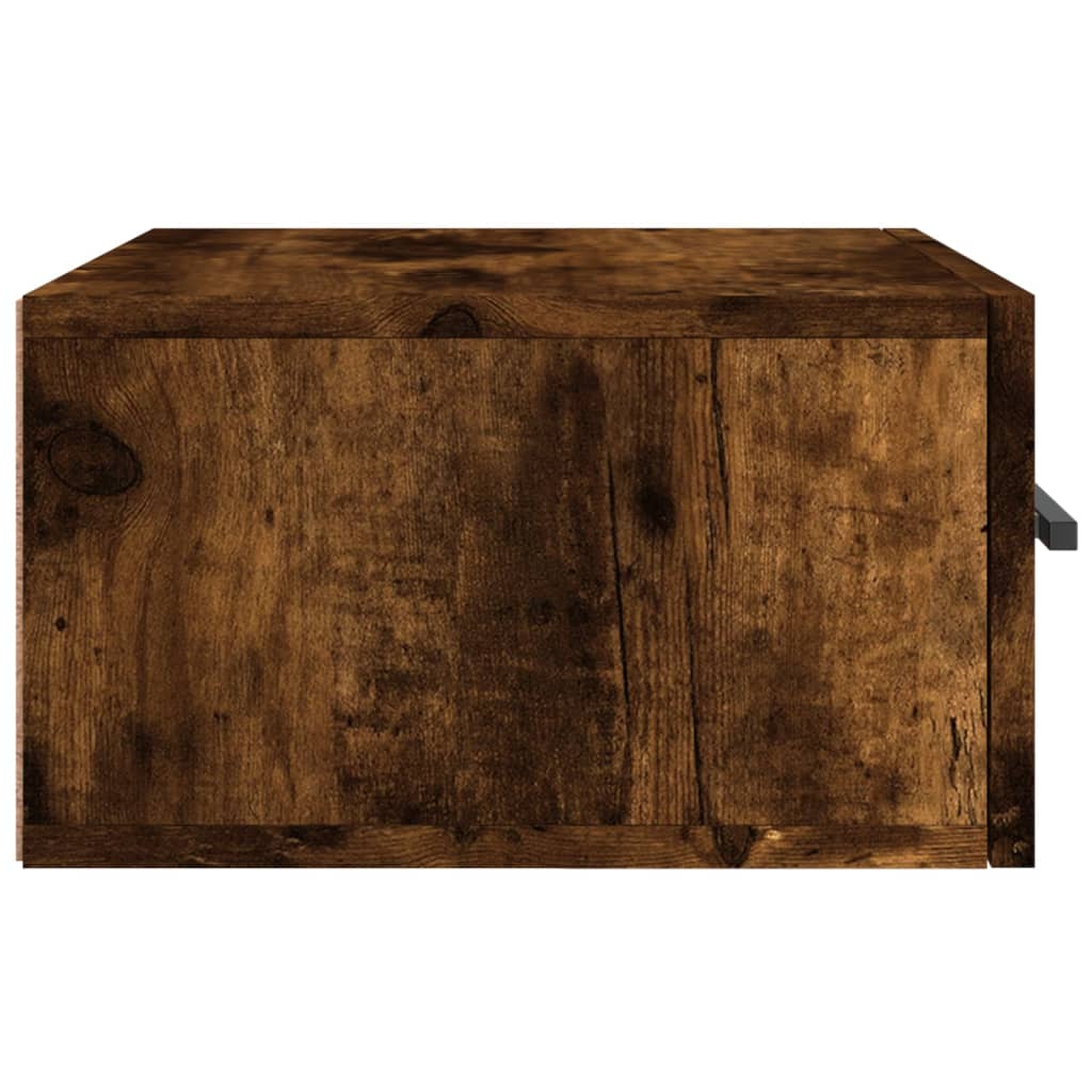 füstös tölgy színű falra szerelhető éjjeliszekrény 35x35x20 cm
