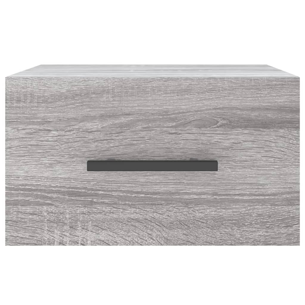 2 db szürke sonoma falra szerelhető éjjeliszekrény 35x35x20 cm