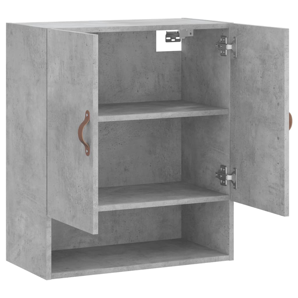 betonszürke szerelt fa faliszekrény 60 x 31 x 70 cm