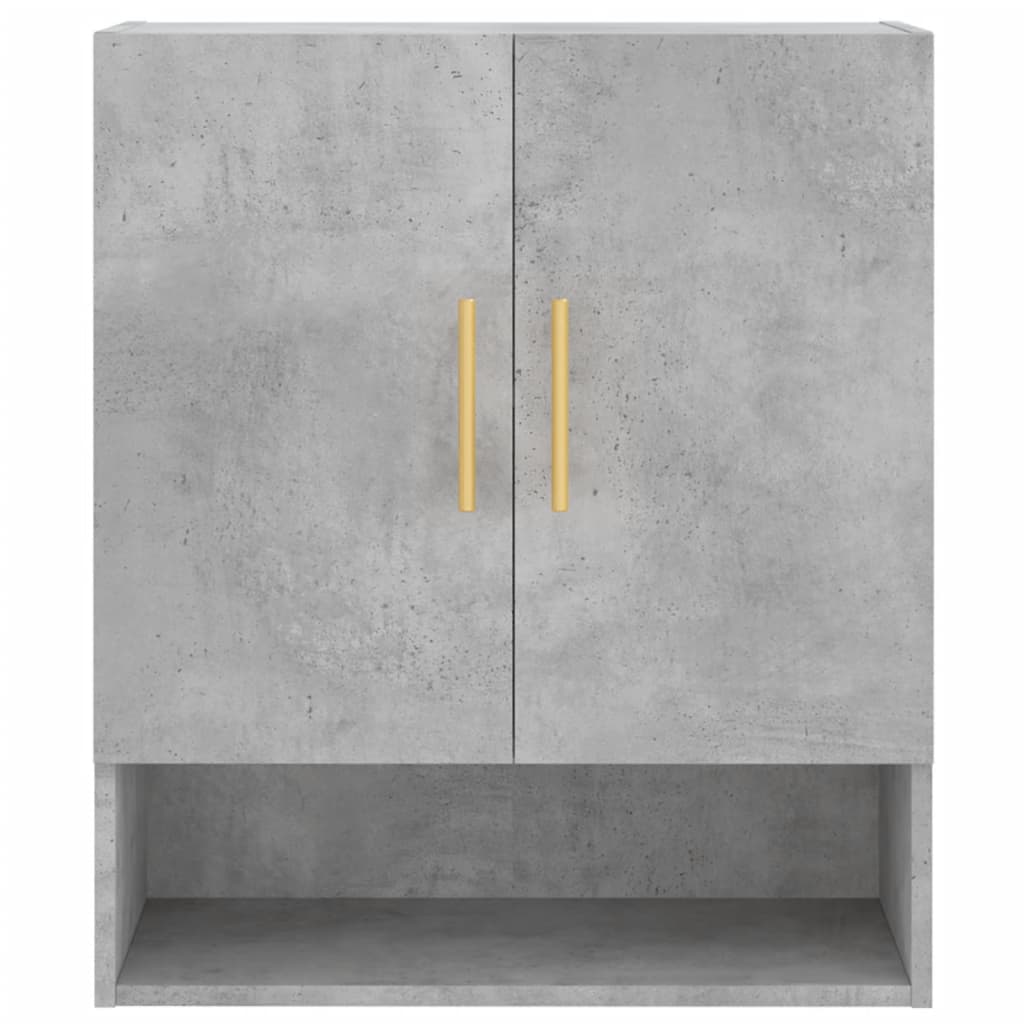 betonszürke szerelt fa faliszekrény 60 x 31 x 70 cm