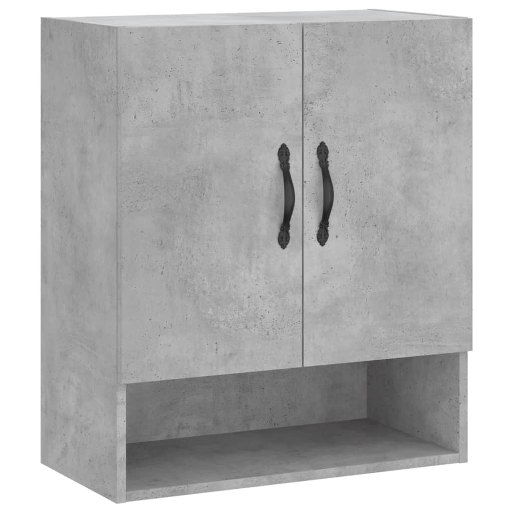 betonszürke szerelt fa faliszekrény 60 x 31 x 70 cm