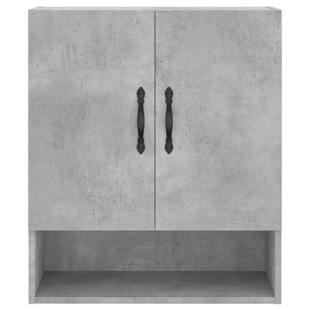 betonszürke szerelt fa faliszekrény 60 x 31 x 70 cm