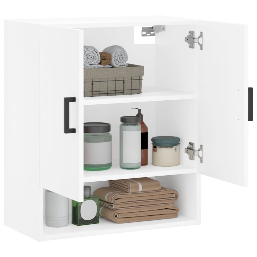 fehér szerelt fa faliszekrény 60 x 31 x 70 cm