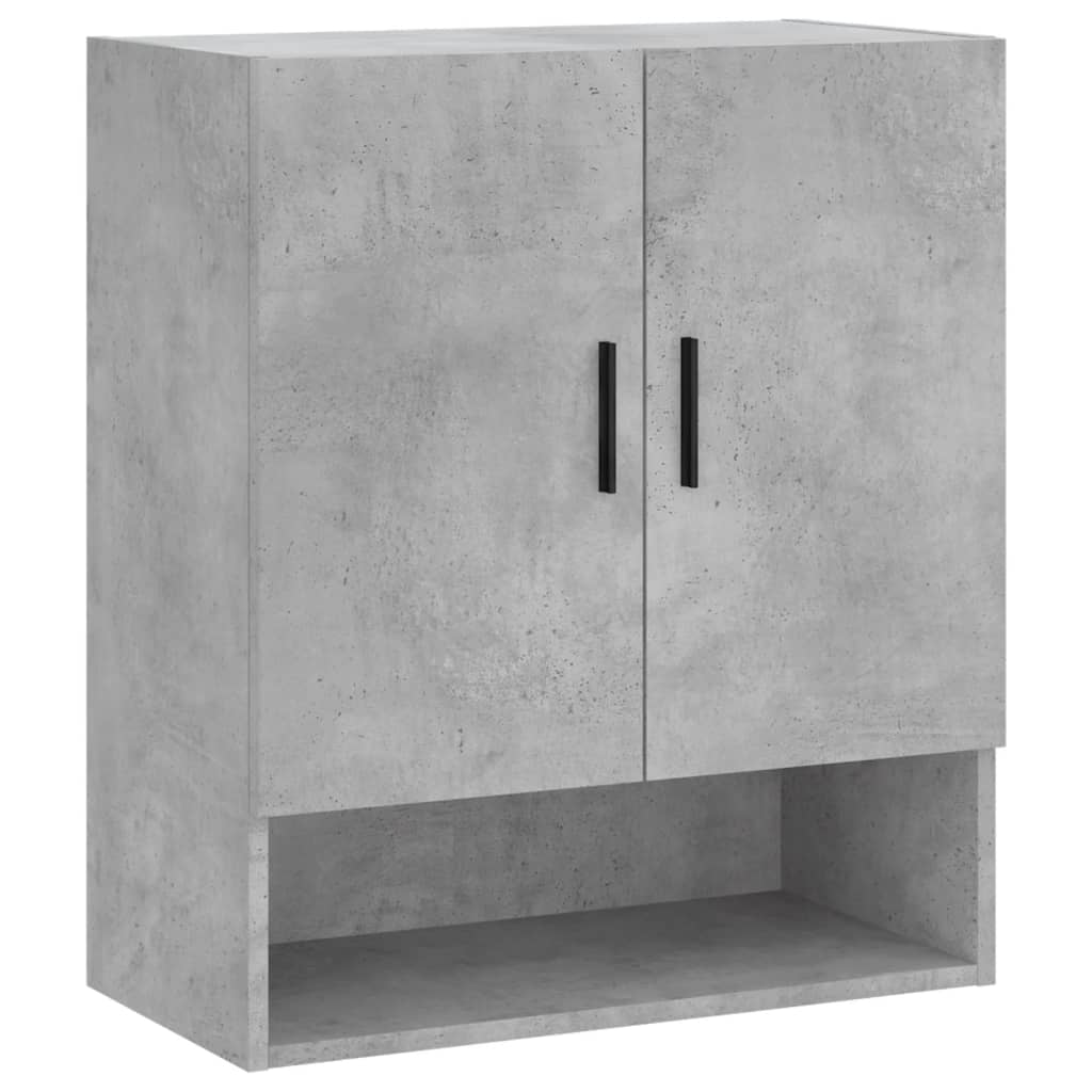 betonszürke szerelt fa faliszekrény 60 x 31 x 70 cm