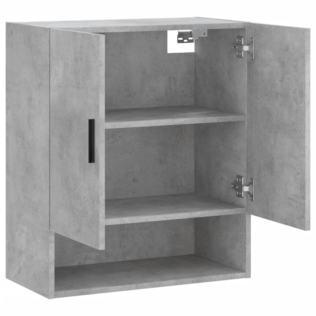 betonszürke szerelt fa faliszekrény 60 x 31 x 70 cm