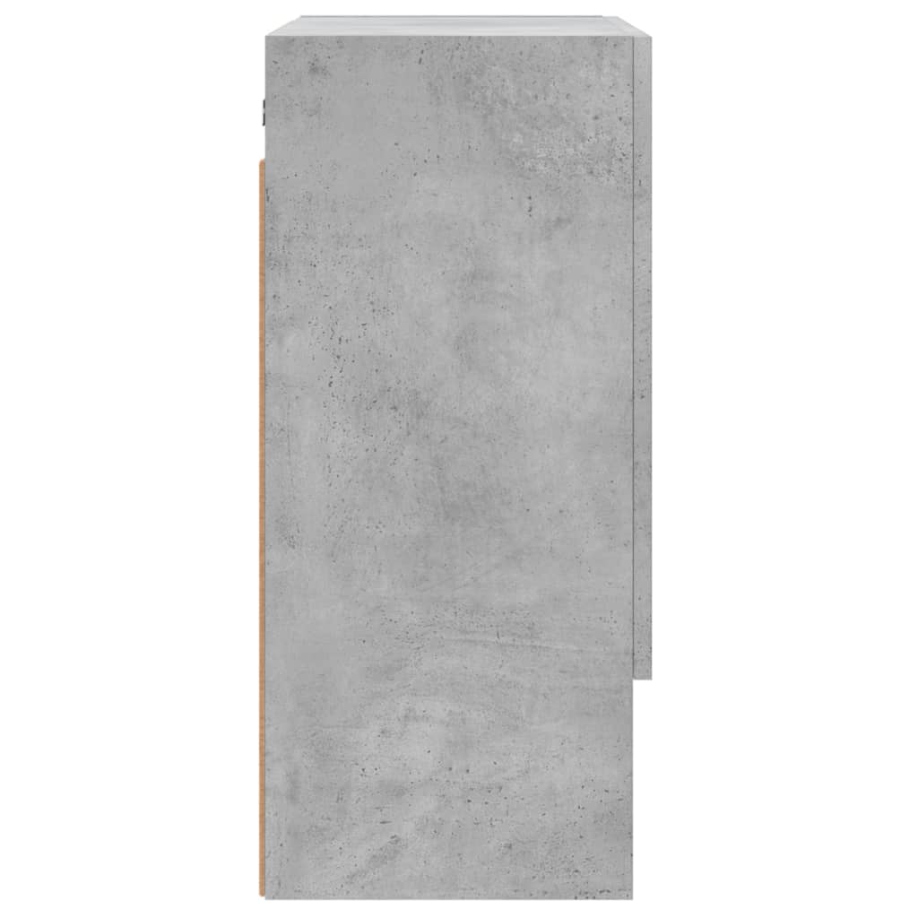 betonszürke szerelt fa faliszekrény 60 x 31 x 70 cm