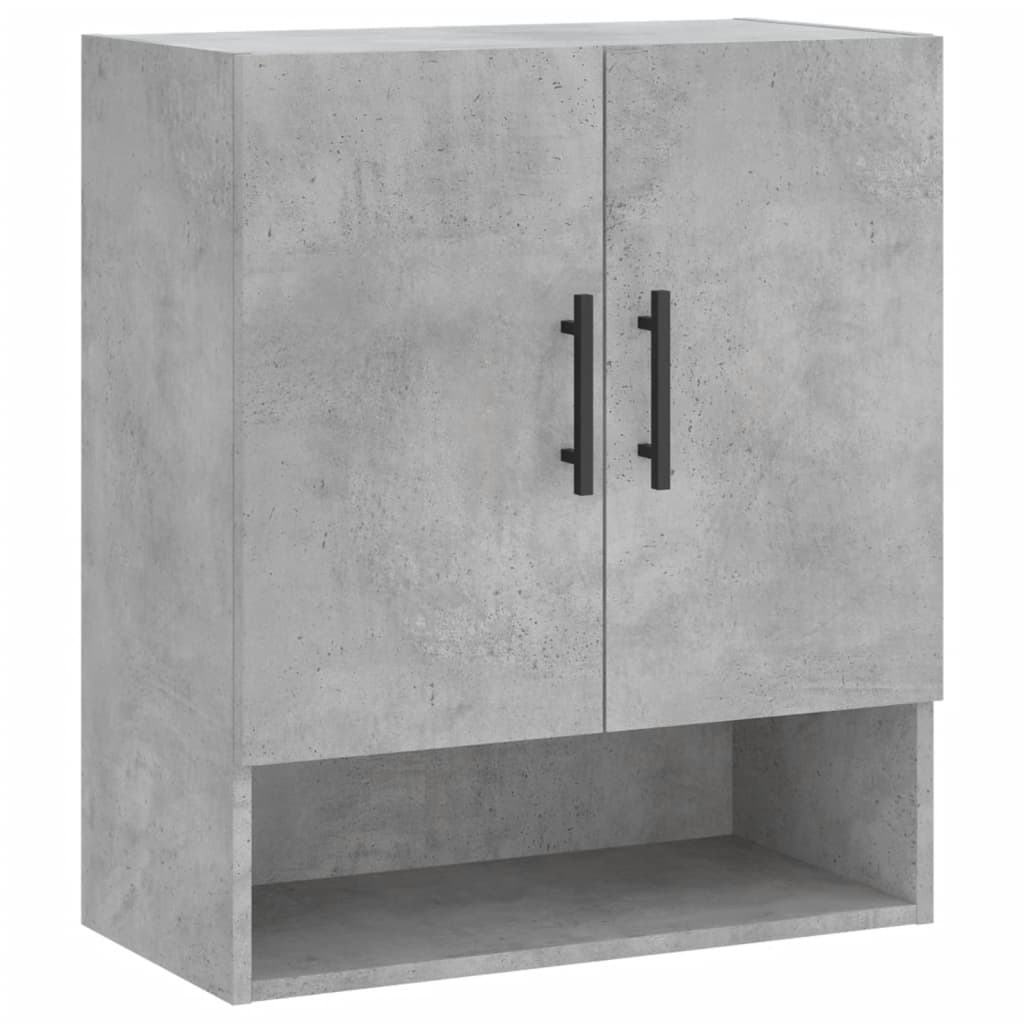 betonszürke szerelt fa faliszekrény 60 x 31 x 70 cm