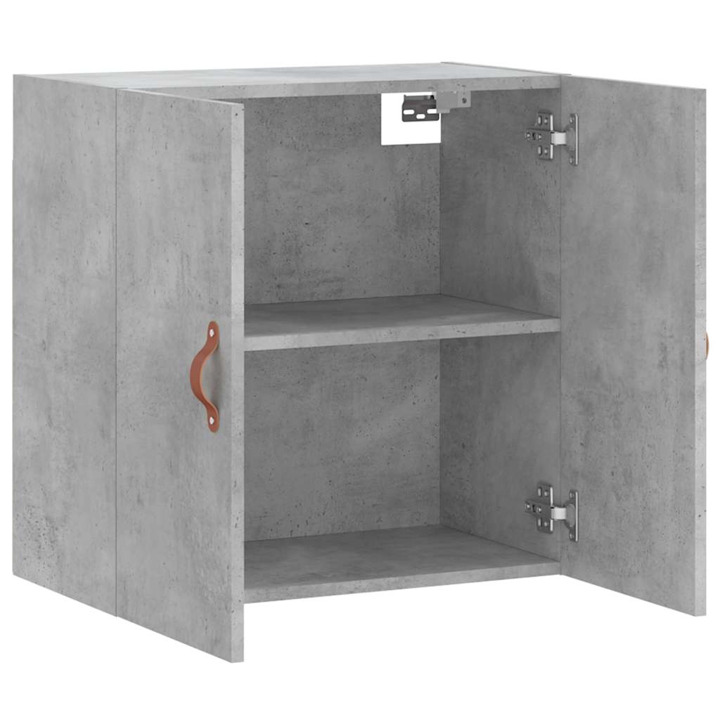betonszürke szerelt fa faliszekrény 60 x 31 x 60 cm