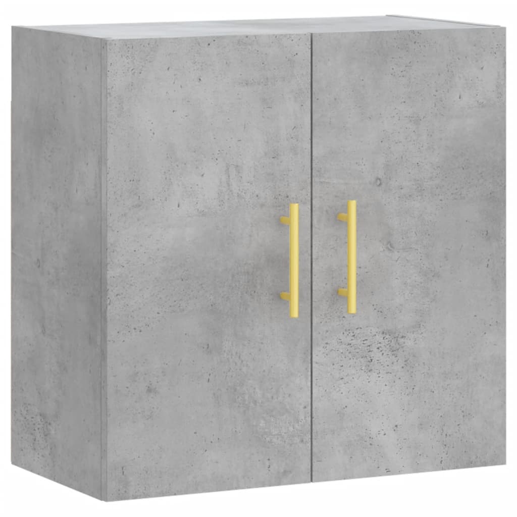 betonszürke szerelt fa faliszekrény 60 x 31 x 60 cm
