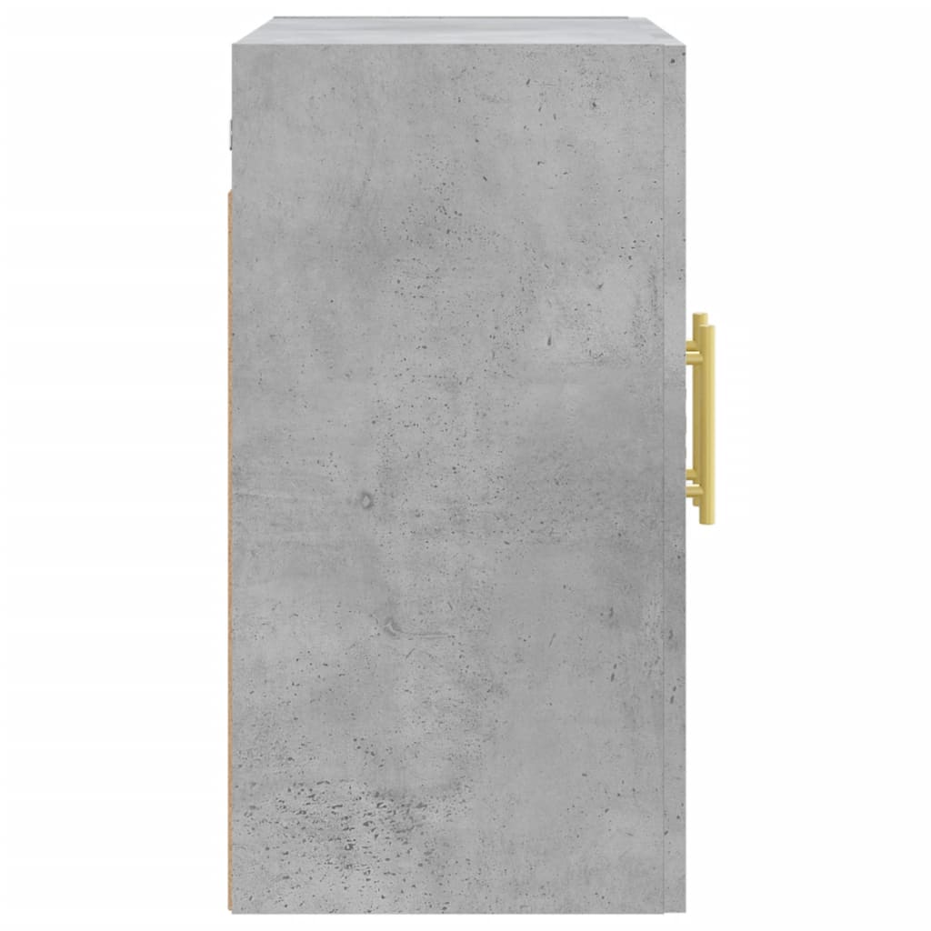 betonszürke szerelt fa faliszekrény 60 x 31 x 60 cm