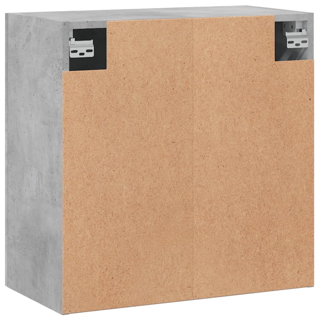 betonszürke szerelt fa faliszekrény 60 x 31 x 60 cm