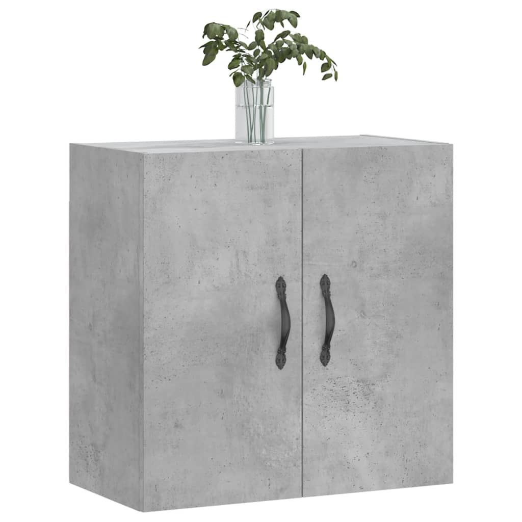 betonszürke szerelt fa faliszekrény 60 x 31 x 60 cm
