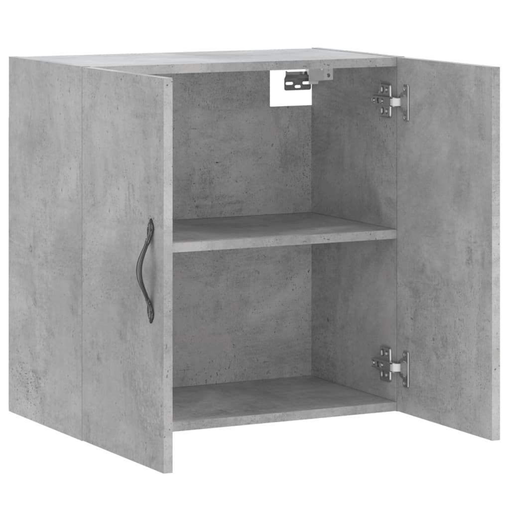 betonszürke szerelt fa faliszekrény 60 x 31 x 60 cm