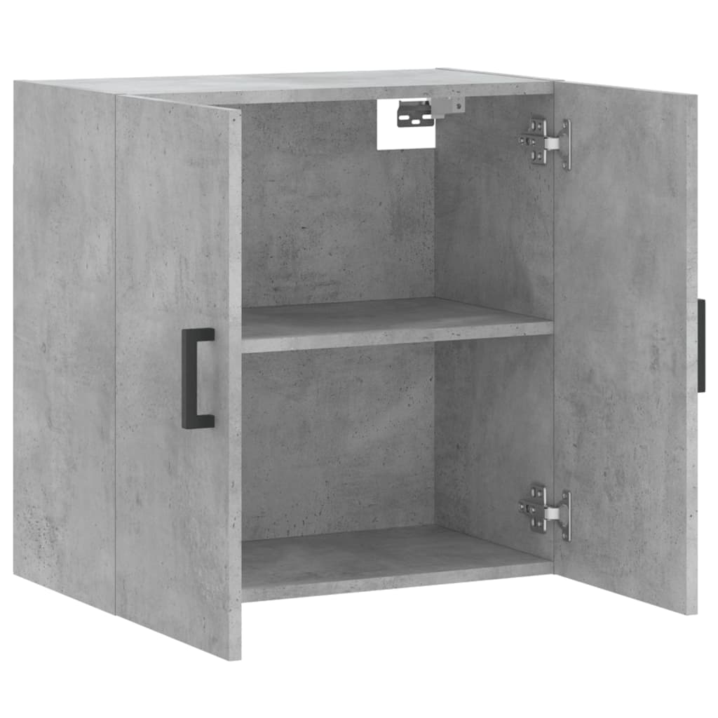 betonszürke szerelt fa faliszekrény 60 x 31 x 60 cm