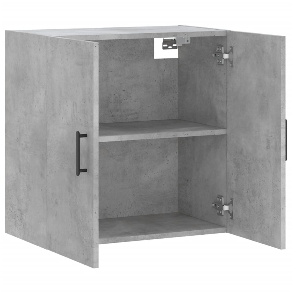 betonszürke szerelt fa faliszekrény 60 x 31 x 60 cm