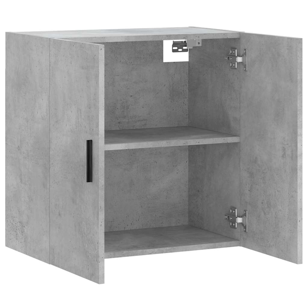 betonszürke szerelt fa faliszekrény 60 x 31 x 60 cm