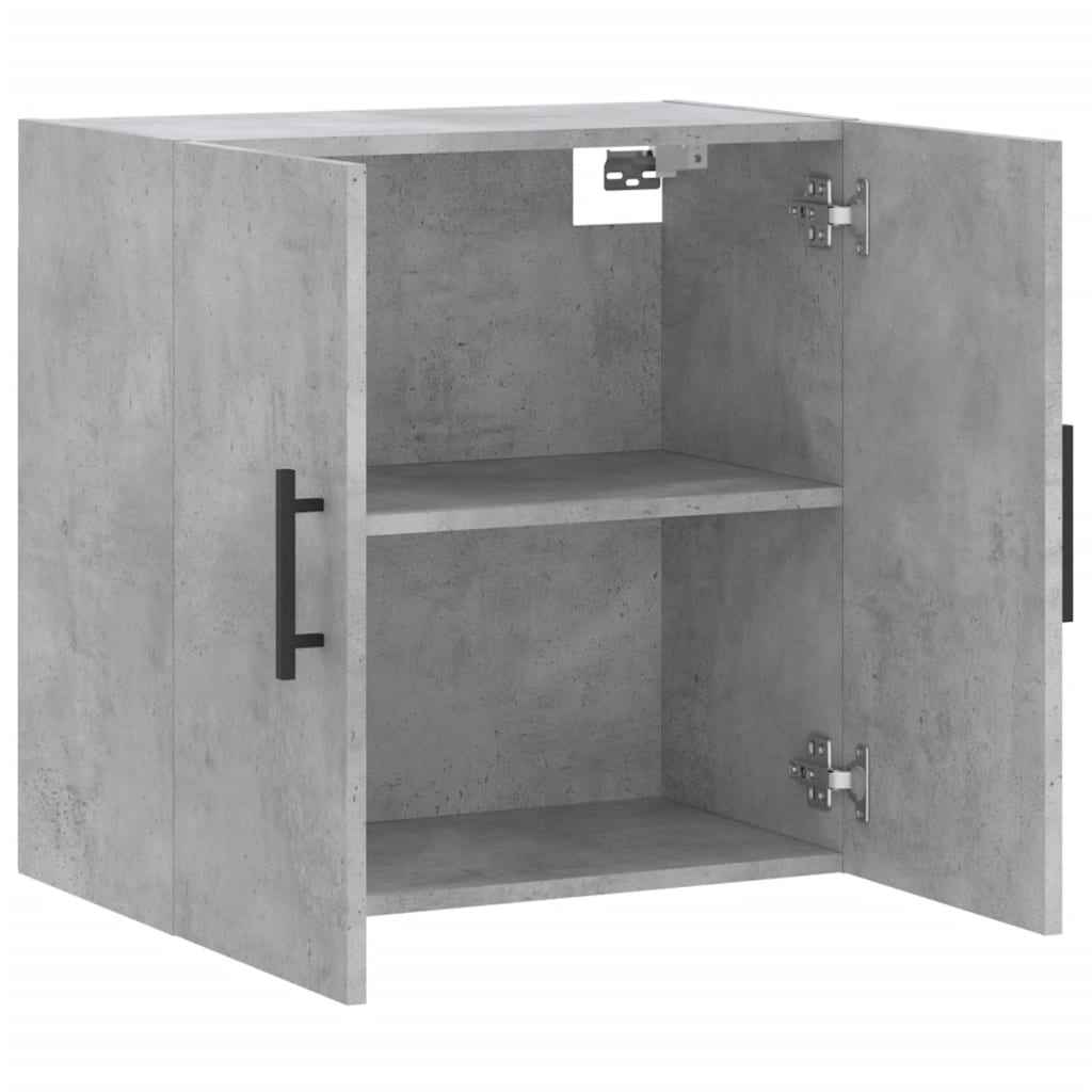 betonszürke szerelt fa faliszekrény 60 x 31 x 60 cm