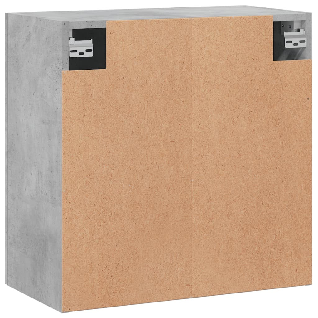 betonszürke szerelt fa faliszekrény 60 x 31 x 60 cm