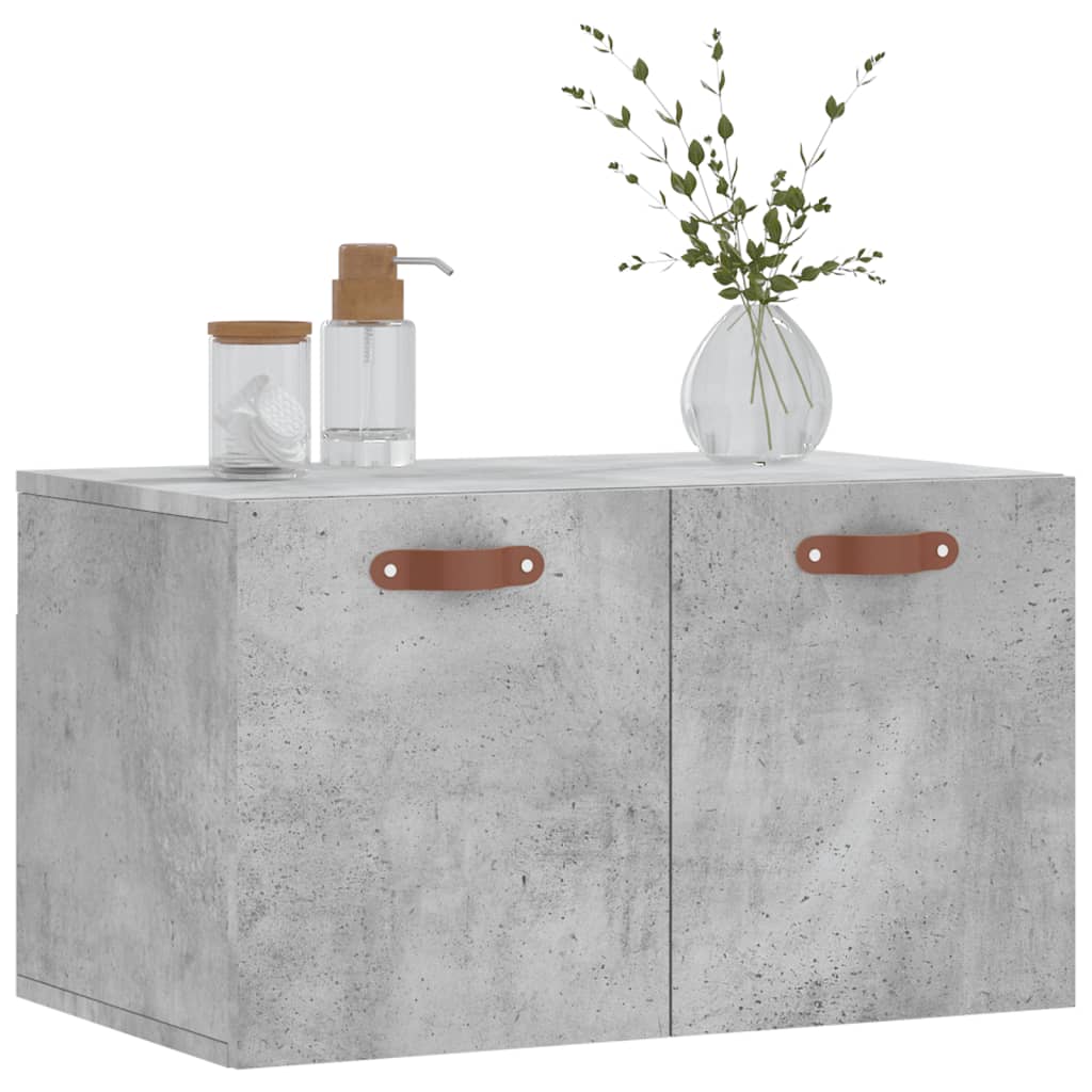 betonszürke szerelt fa faliszekrény 60 x 36,5 x 35 cm