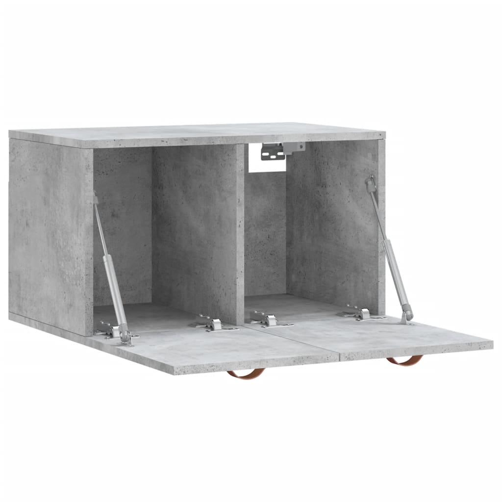 betonszürke szerelt fa faliszekrény 60 x 36,5 x 35 cm