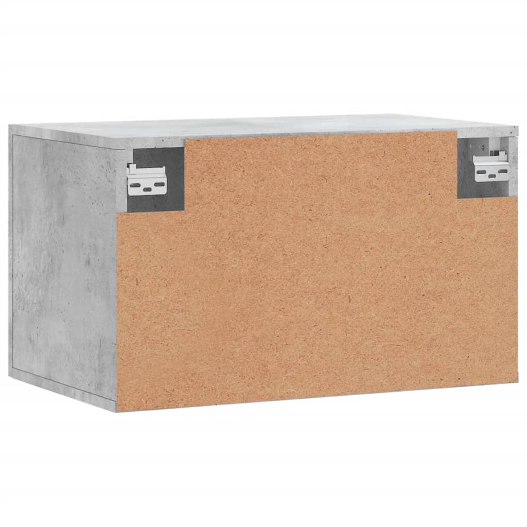 betonszürke szerelt fa faliszekrény 60 x 36,5 x 35 cm