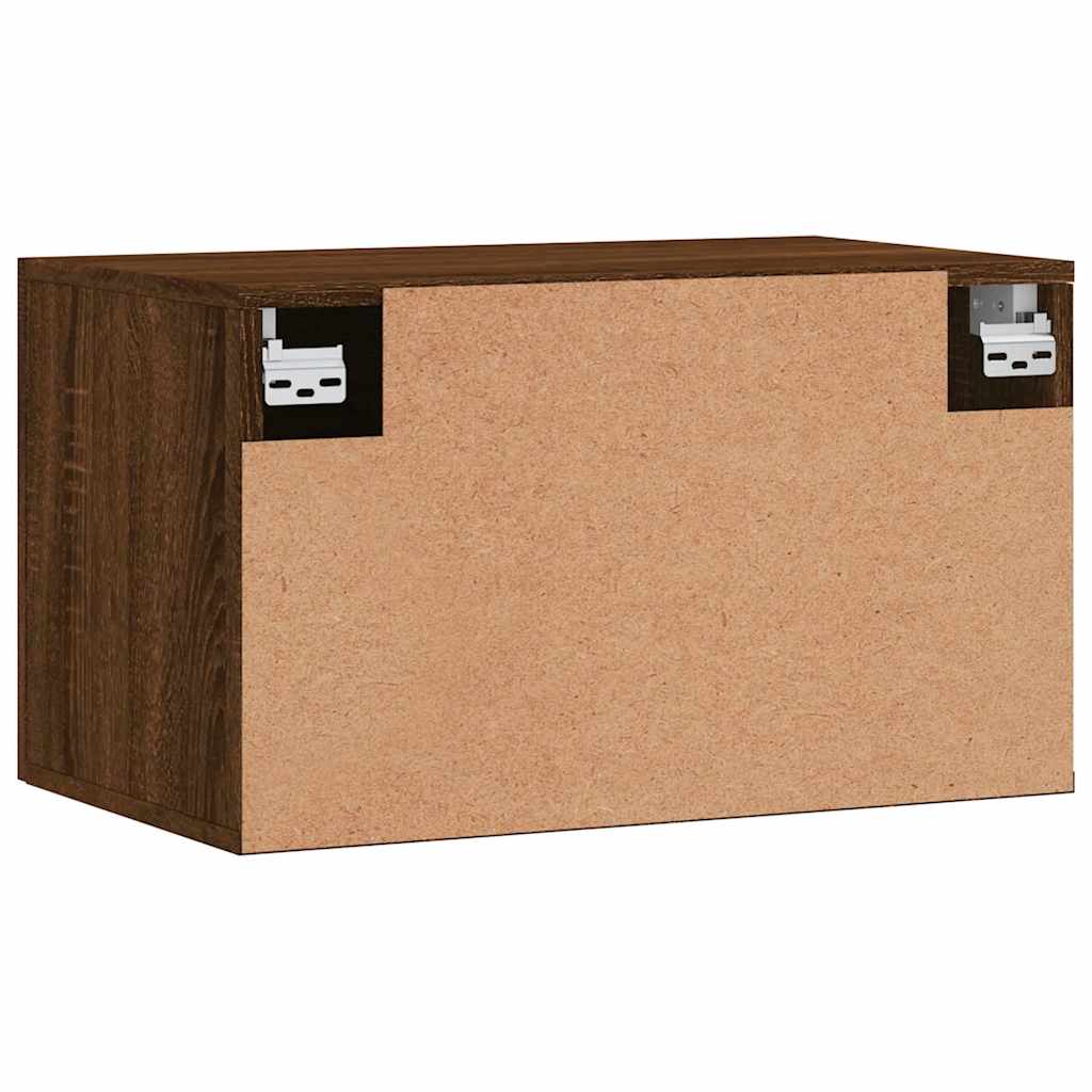 barna tölgyszínű szerelt fa faliszekrény 60 x 36,5 x 35 cm