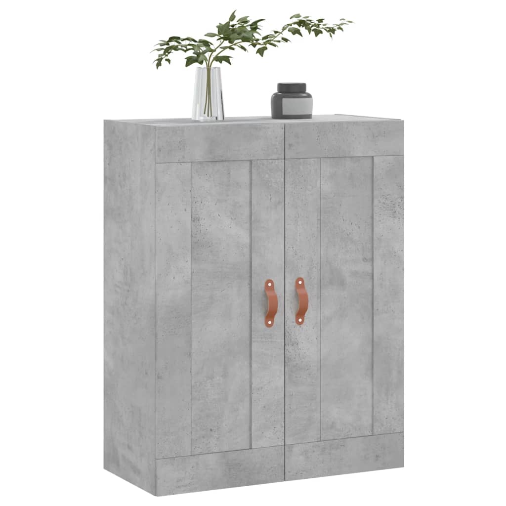 betonszürke szerelt fa fali szekrény 69,5 x 34 x 90 cm
