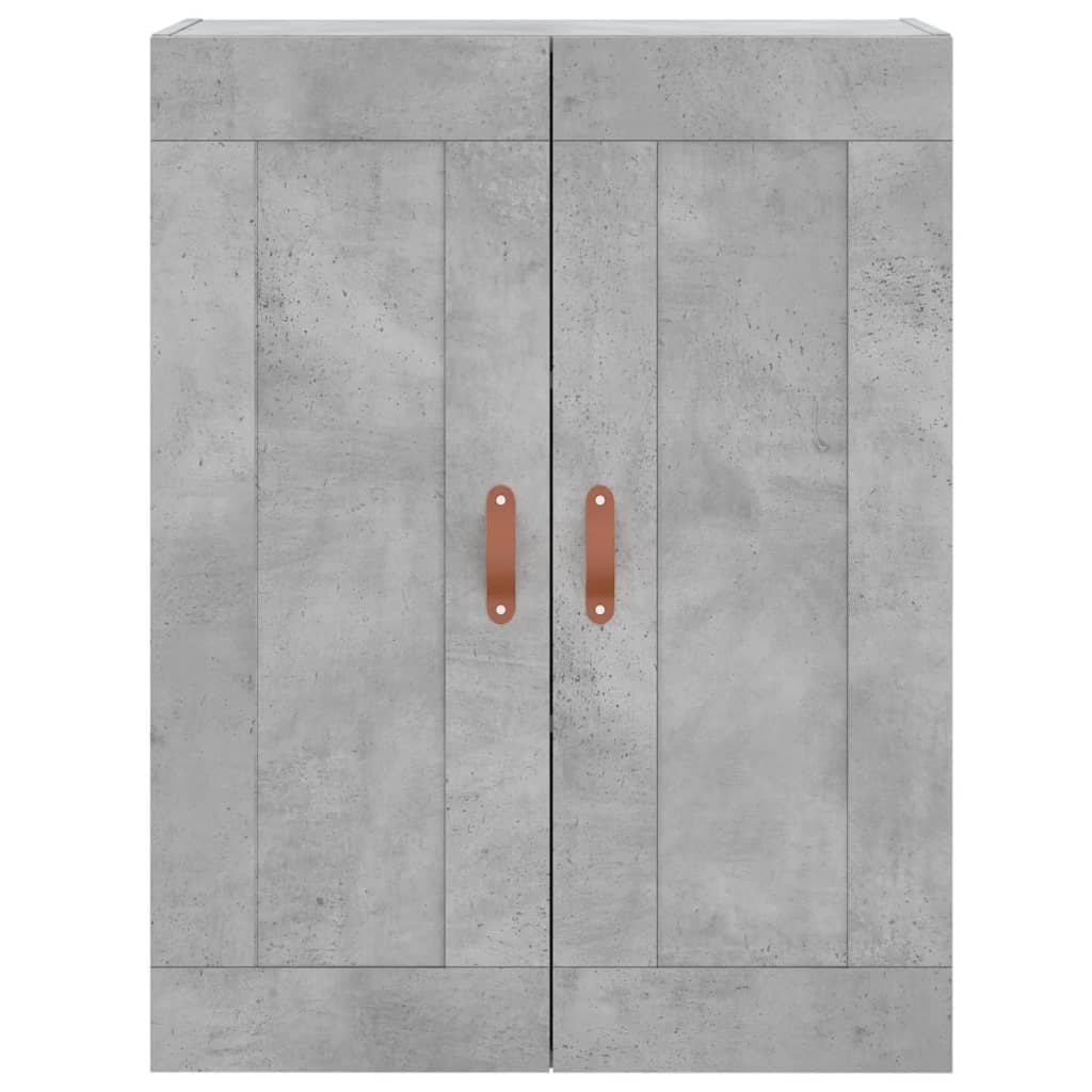 betonszürke szerelt fa fali szekrény 69,5 x 34 x 90 cm