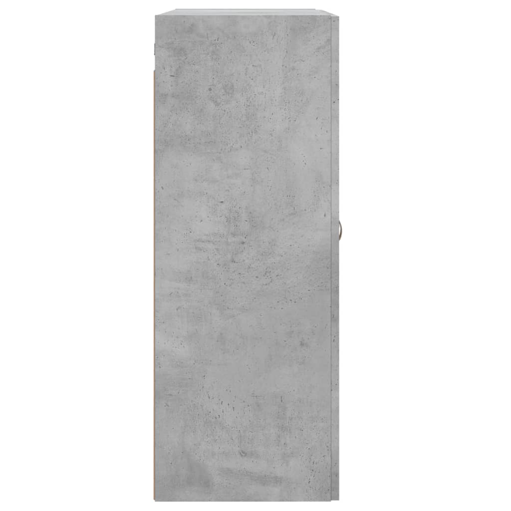 betonszürke szerelt fa fali szekrény 69,5 x 34 x 90 cm