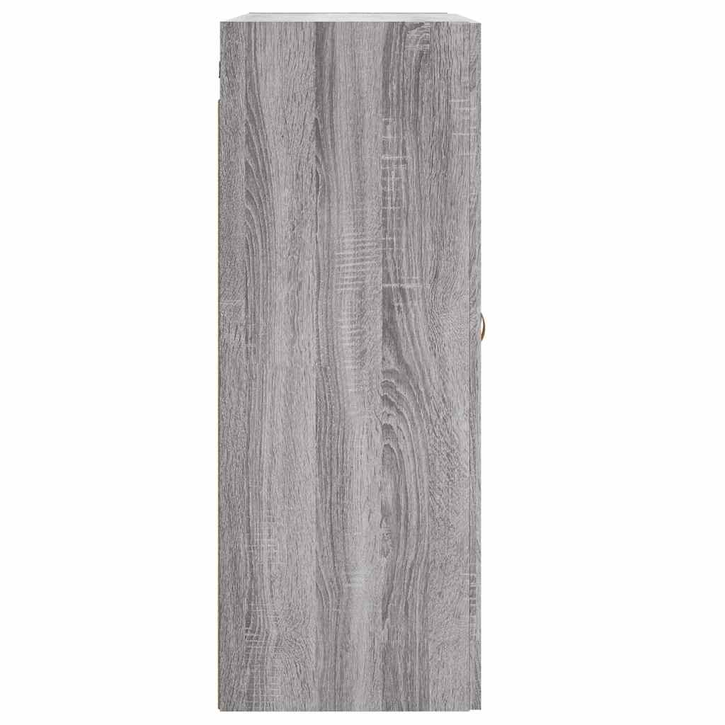 szürke sonoma szerelt fa fali szekrény 69,5 x 34 x 90 cm