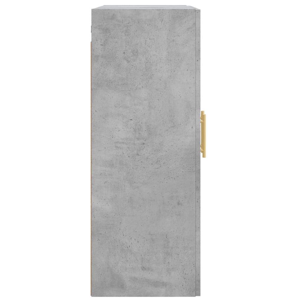 betonszürke szerelt fa fali szekrény 69,5 x 34 x 90 cm