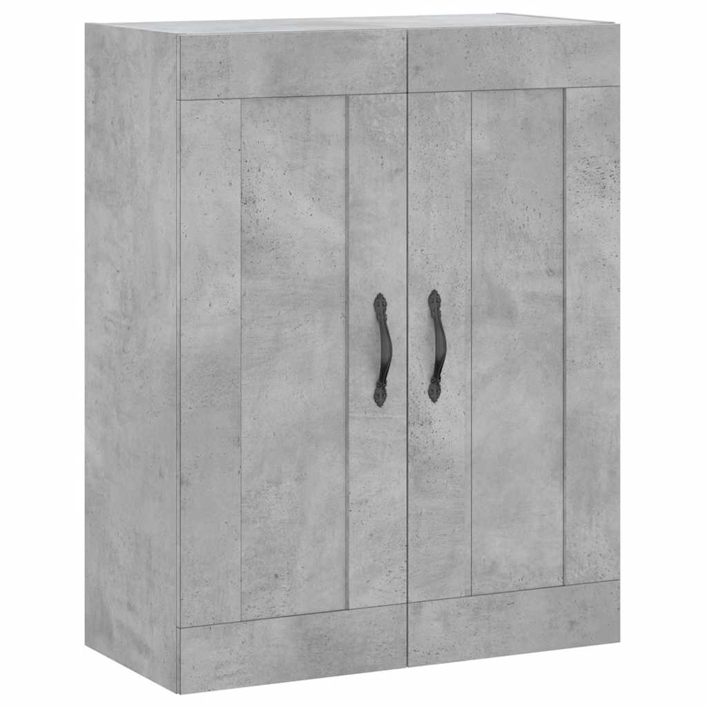 betonszürke szerelt fa fali szekrény 69,5 x 34 x 90 cm